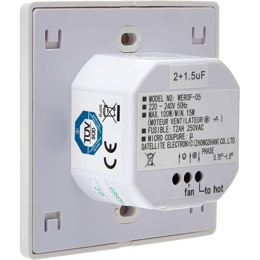Eglo - Настенный контроллер вентилятора 100W/230V