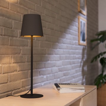 Eglo - Настільна лампа 1xE14/40W/230V чорна/коричнева