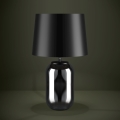 Eglo - Настільна лампа 1xE27/40W/230V чорний/димчастий