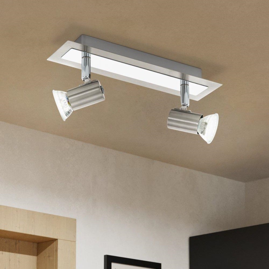 EGLO - Настінний стельовий світильник 2xGU10/LED/3W
