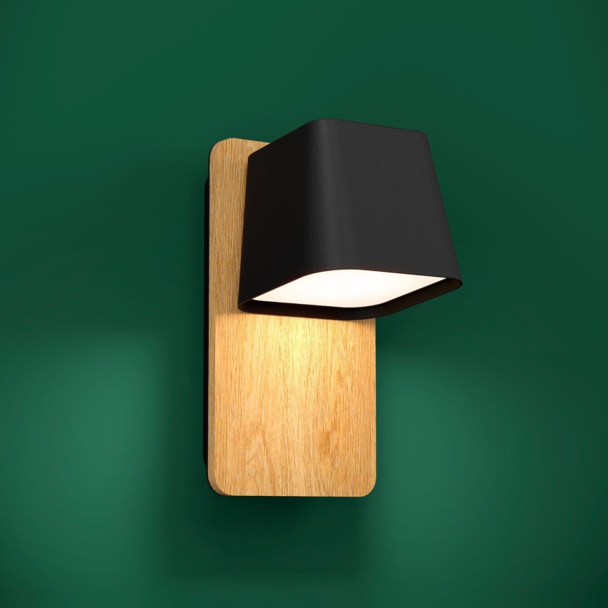 Eglo - Настінний світильник 1xE27/40W/230V чорний/коричневий