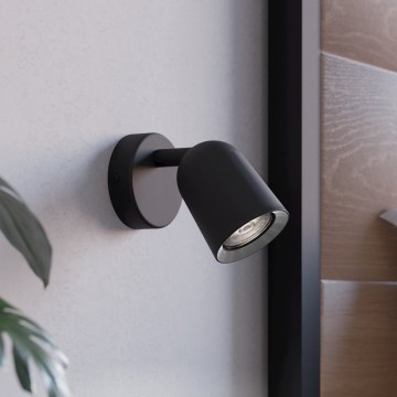 Eglo - Настінний точковий світильник 1xGU10/5W/230V чорний