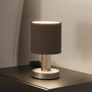 Eglo - Настольная лампа 1xE14/40W/230V коричневый/матовый хром