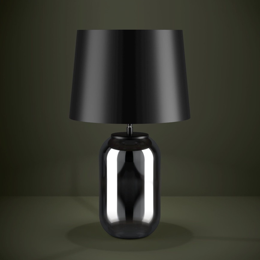 Eglo - Настольная лампа 1xE27/40W/230V черный/дымчатый