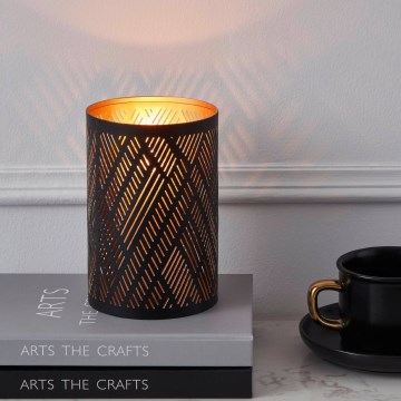 Eglo - Підсвічник 15x10 см чорний/золотий