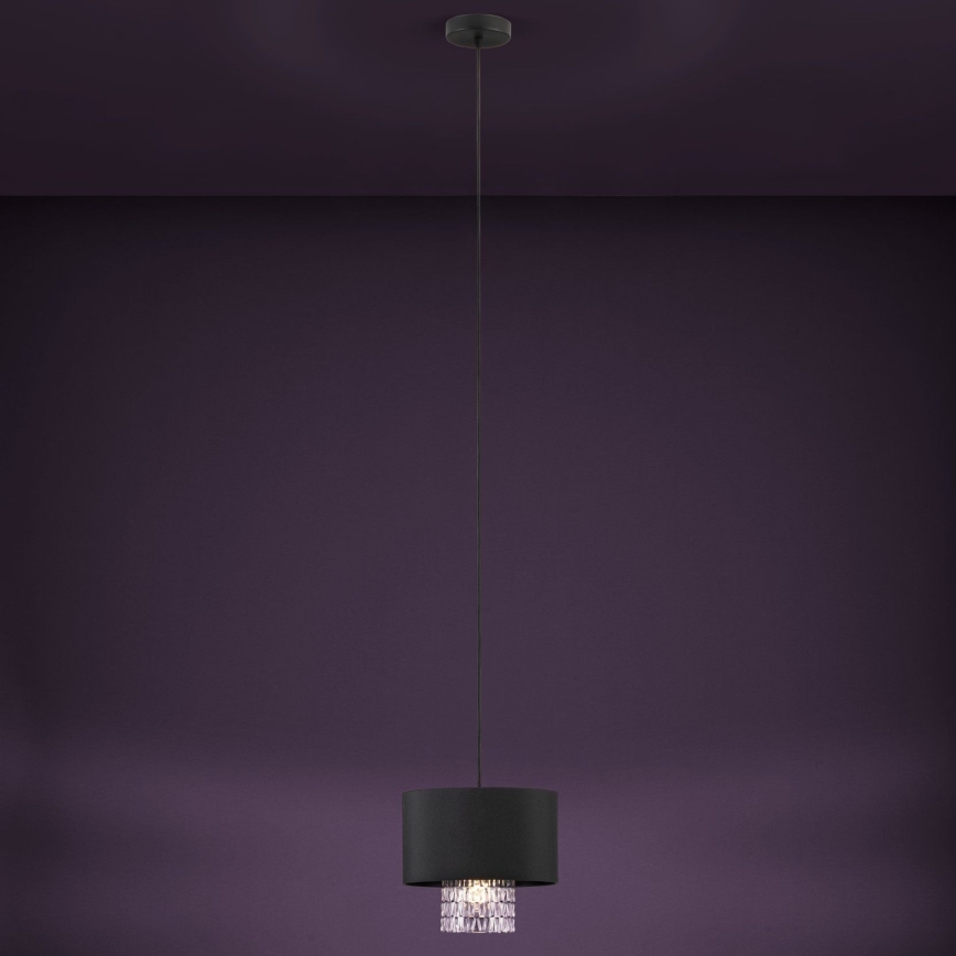 Eglo - Підвісна люстра 1xE27/40W/230V чорний