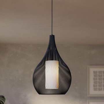 Eglo - Підвісна люстра 1xE27/40W/230V чорний