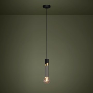 Eglo - Підвісна люстра 1xE27/40W/230V чорний/золотий