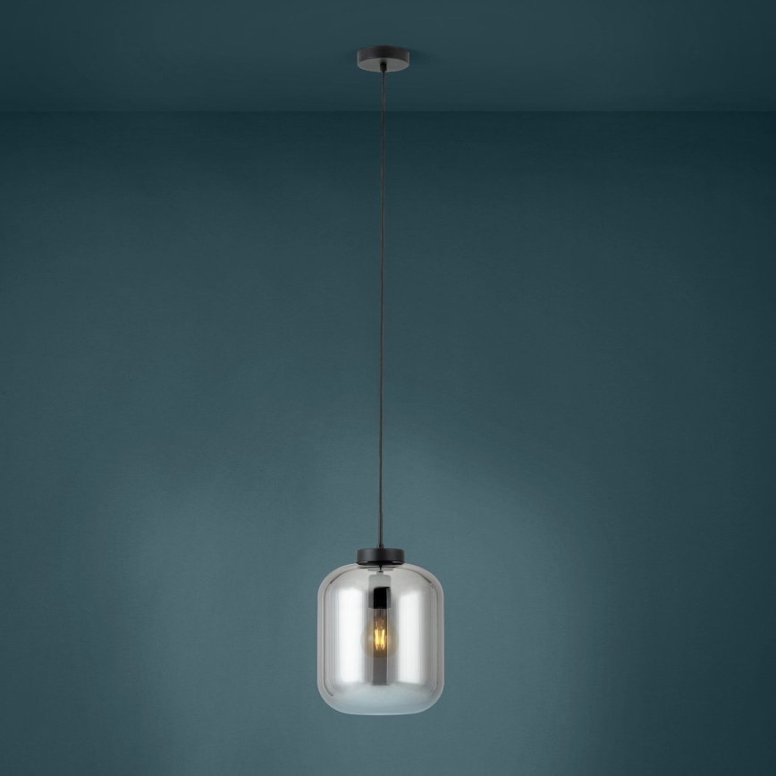 Eglo - Підвісна люстра 1xE27/40W/230V діаметр 25 см димчастий