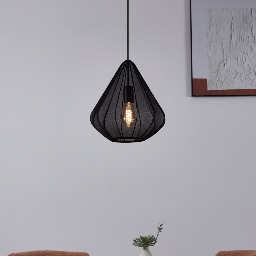 Eglo - Підвісна люстра 1xE27/40W/230V діаметр 33,5 см чорний