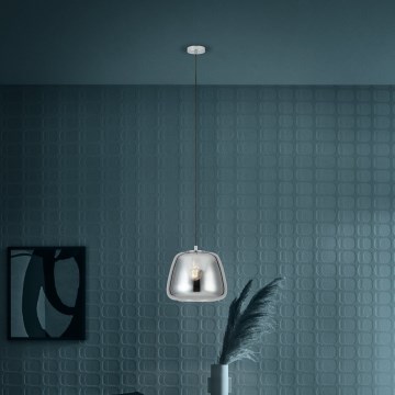 Eglo - Підвісна люстра 1xE27/40W/230V діаметр 35 см димчастий