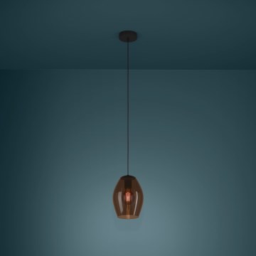 Eglo - Підвісна люстра 1xE27/40W/230V коричневий