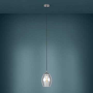 Eglo - Підвісна люстра 1xE27/60W/230V димчастий