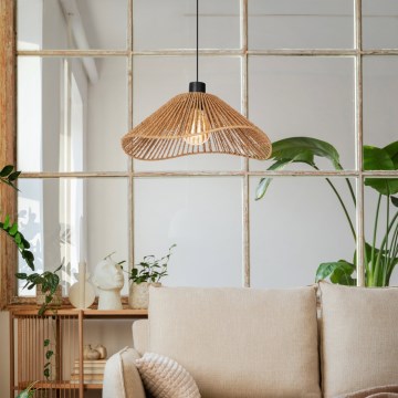 Eglo - Підвісна люстра 1xE27/60W/230V коричневий