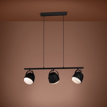 Eglo - Підвісна люстра 3xE27/28W/230V чорний