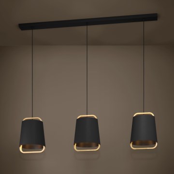 Eglo - Підвісна люстра 3xE27/40W/230V чорний