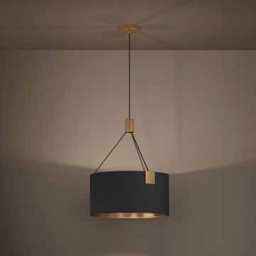 Eglo - Підвісна люстра 3xE27/40W/230V чорний/золотий