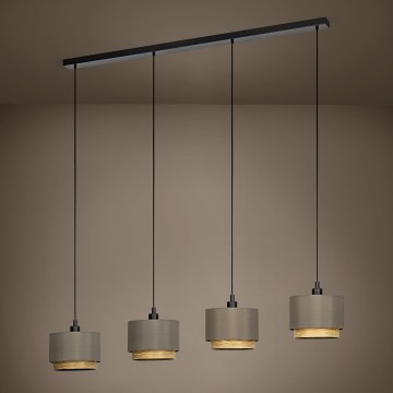 Eglo - Підвісна люстра 4xE27/40W/230V коричневий