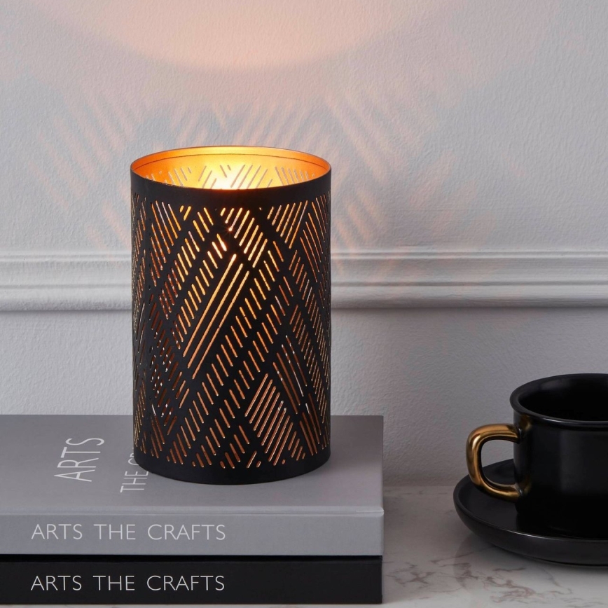 Eglo - Подсвечник 15x10 см черный/золотистый