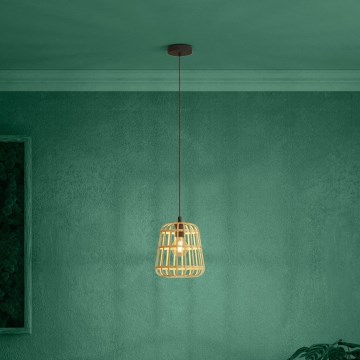 Eglo - Подвесная люстра 1xE27/40W/230V диаметр 24 см бамбук