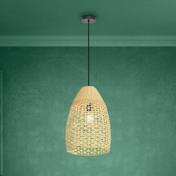 Eglo - Подвесная люстра 1xE27/40W/230V диаметр 35 см бамбук