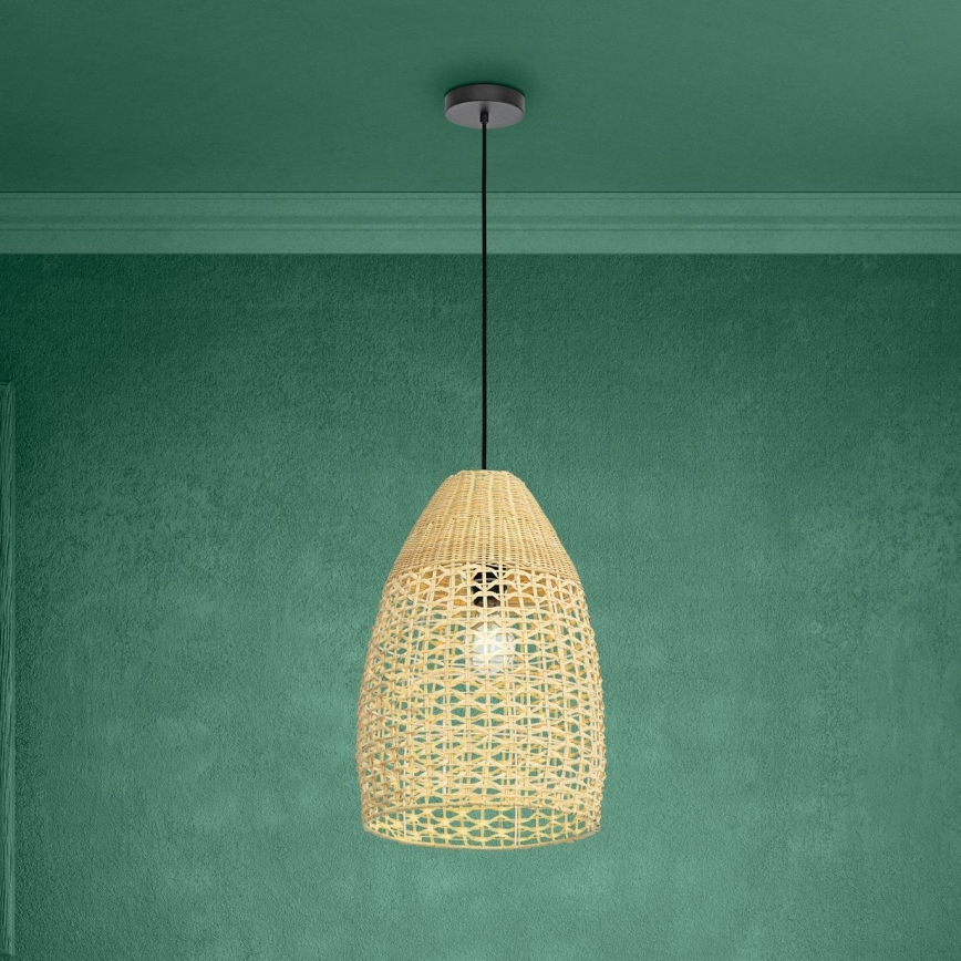 Eglo - Подвесная люстра 1xE27/40W/230V диаметр 35 см бамбук