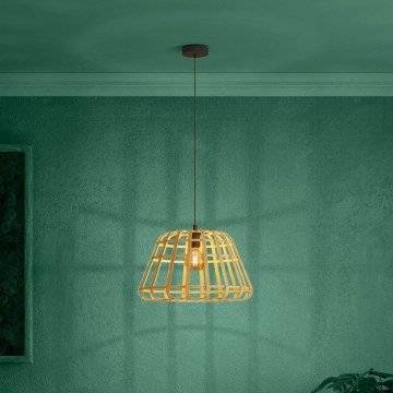 Eglo - Подвесная люстра 1xE27/40W/230V диаметр 50 см бамбук