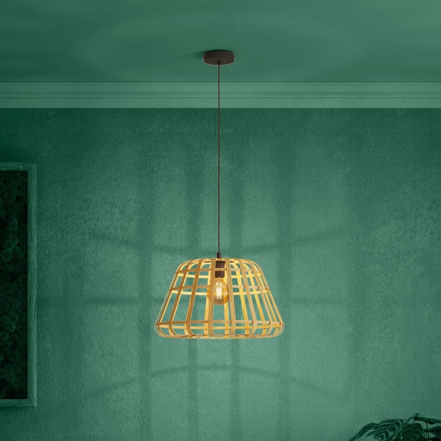 Eglo - Подвесная люстра 1xE27/40W/230V диаметр 50 см бамбук