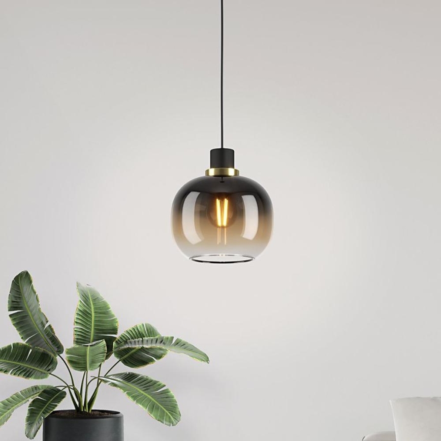 Eglo - Подвесная люстра 1xE27/40W/230V коричневая