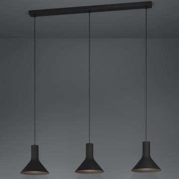 Eglo - Подвесная люстра 3xE27/28W/230V черный