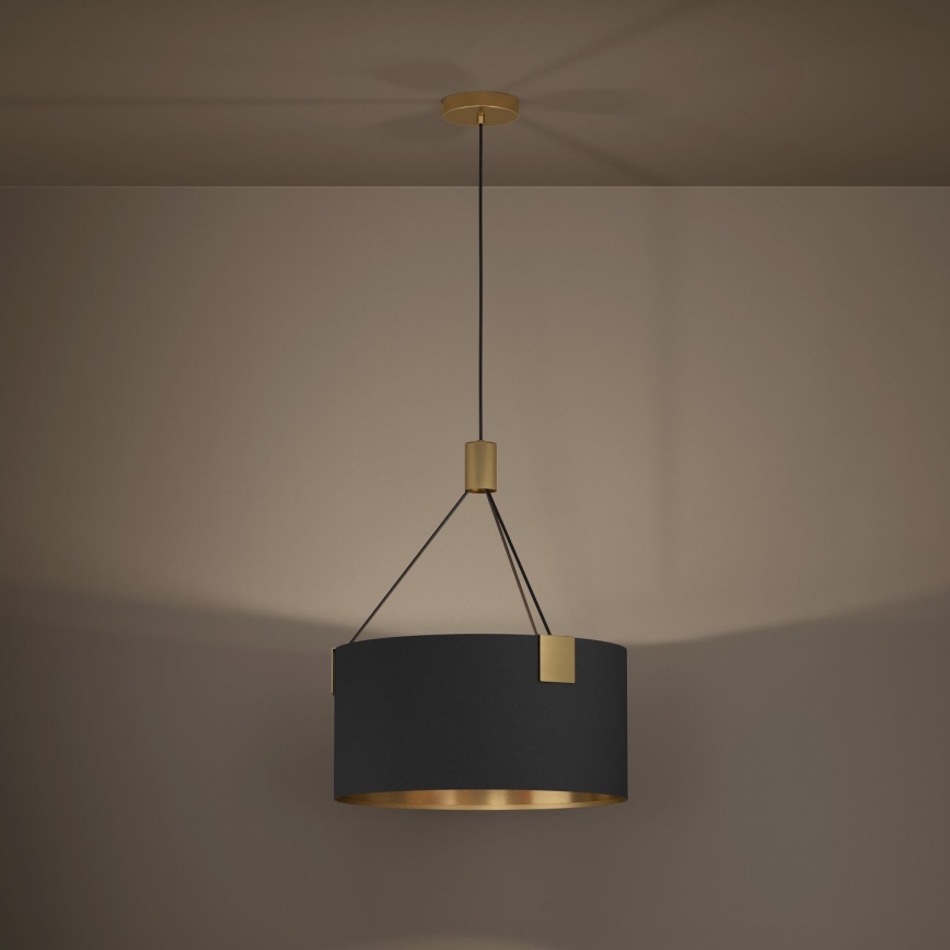 Eglo - Подвесная люстра 3xE27/40W/230V черный/золотистый