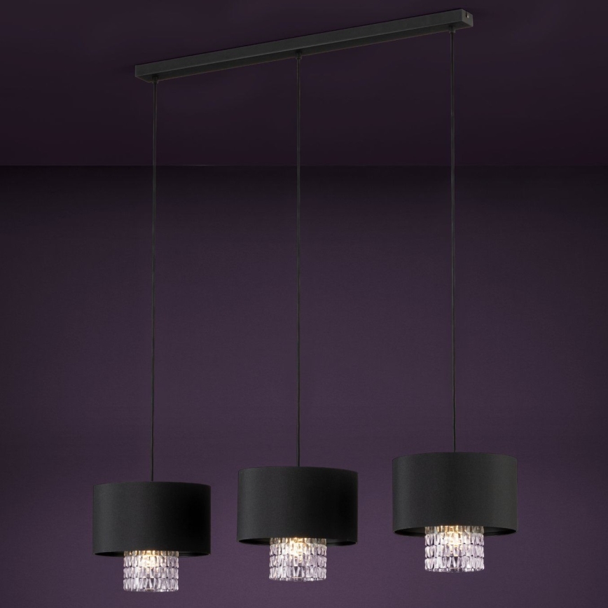 Eglo - Подвесная люстра 3xE27/40W/230V черный