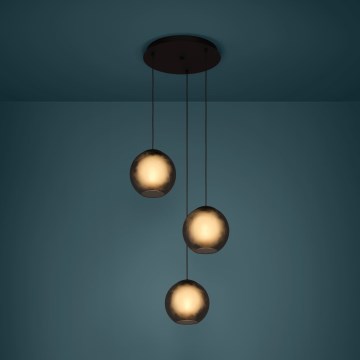 Eglo - Подвесная люстра 3xE27/40W/230V дымчатый