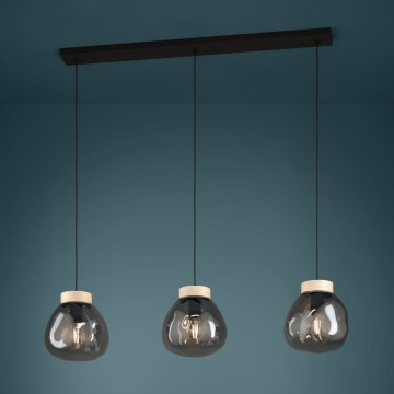 Eglo - Подвесная люстра 3xE27/40W/230V дымчатый