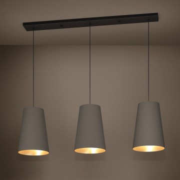 Eglo - Подвесная люстра 3xE27/40W/230V коричневый