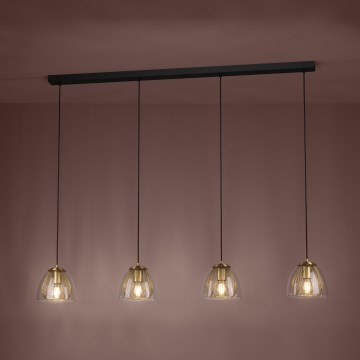 Eglo - Подвесная люстра 4xE27/40W/230V золотистый
