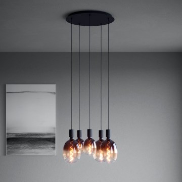 Eglo - Подвесная люстра 5xE27/40W/230V черный
