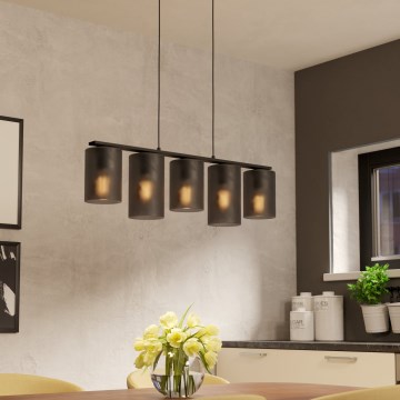 Eglo - Подвесная люстра COLOMERA 5xE27/40W/230V серый