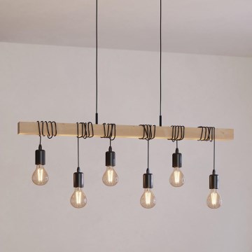 Eglo - Подвесная люстра TOWNSHEND 6xE27/60W/230V - сертифицировано FSC