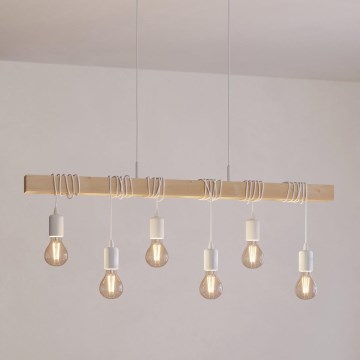 Eglo - Подвесная люстра TOWNSHEND 6xE27/60W/230V - сертифицировано FSC
