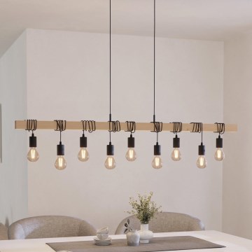 Eglo - Подвесная люстра TOWNSHEND 9xE27/60W/230V - сертифицировано FSC