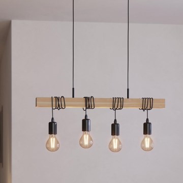 Eglo - Подвесная люстра TOWNSHEND на тросе, 4xE27/60W/230V