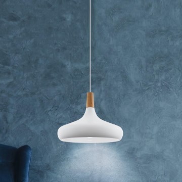 Eglo - Подвесной светильник 1xE27/60W/230V диаметр 40 см белый