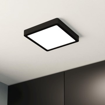 Eglo - потолочный LED-светильник для ванной 17 Вт/230 В IP44, черный, 21x21 см