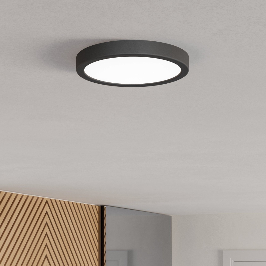 Eglo - потолочный LED-светильник FUEVA, 11,5 Вт, 230 В, 2700/4000/6500K, диаметр 21,1 см, чёрный