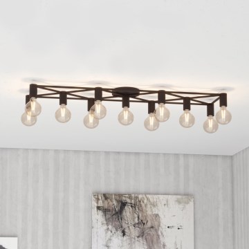 Eglo - Потолочный светильник 11xE27/40W/230V черный