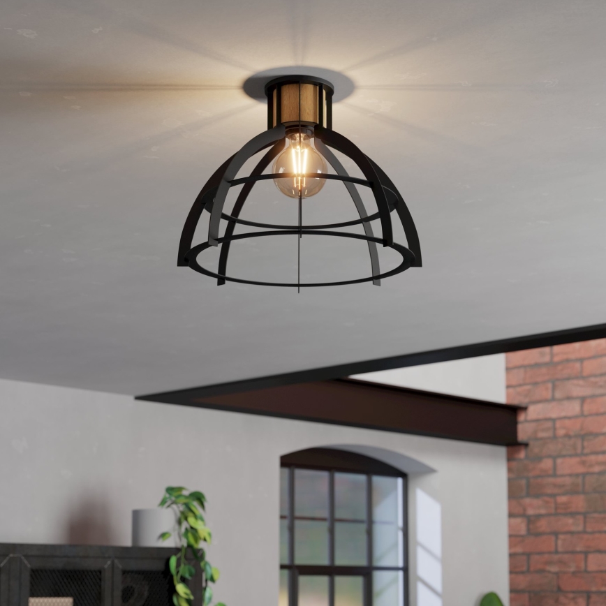 Eglo - Потолочный светильник 1xE27/40W/230V черный