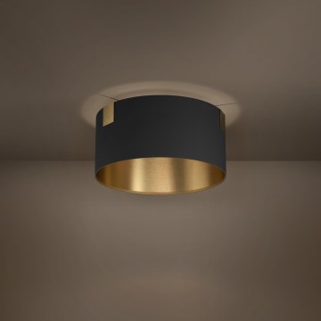 Eglo - Потолочный светильник 1xE27/40W/230V черный/золотистый