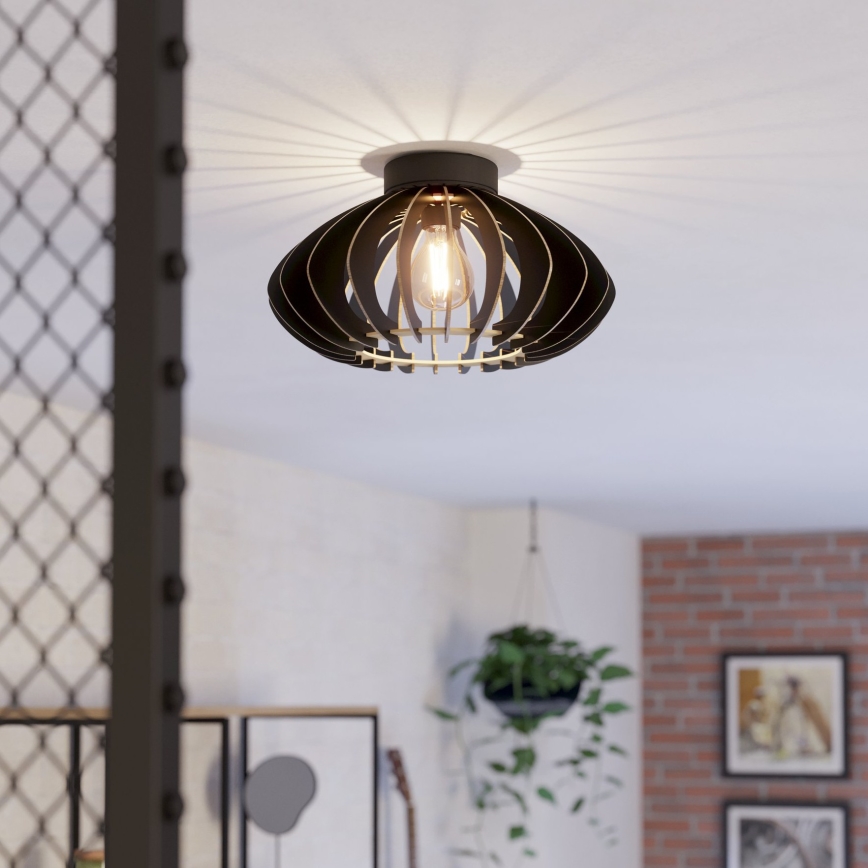 Eglo - Потолочный светильник 1xE27/40W/230V диаметр 38 см черный