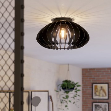 Eglo - Потолочный светильник 1xE27/40W/230V диаметр 45 см черный